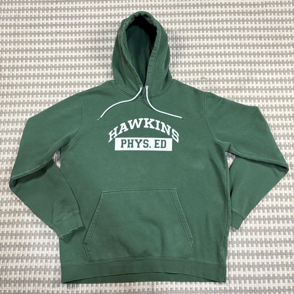 Nike x Stranger Things Hawkins High Phys. Ed.‎ Hoodie Green Sz L